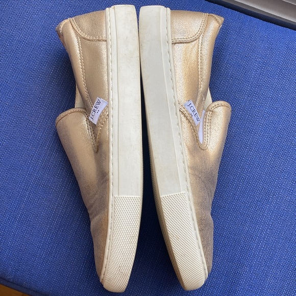 Womens 6.5, Gold J Crew (slip on) sneaker - Picture 7 of 8